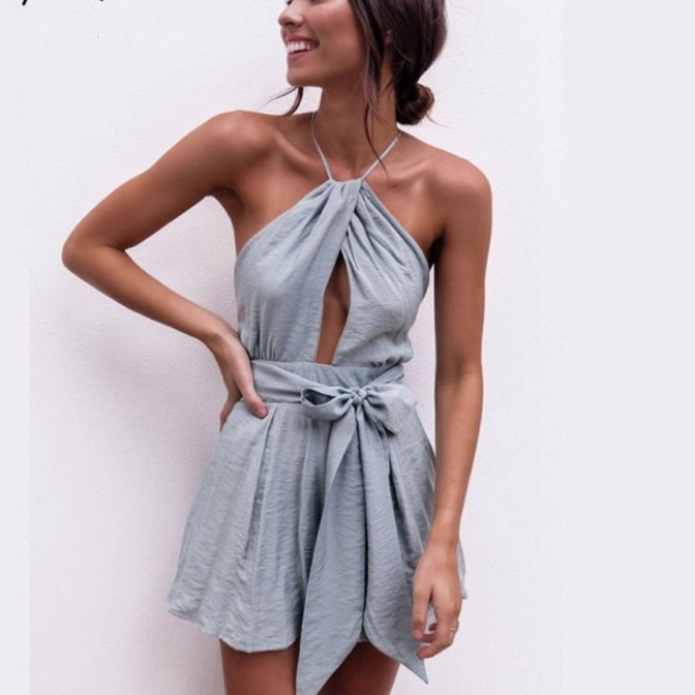 SALE❗️Blue Sexy Romper - Picture 2 of 6